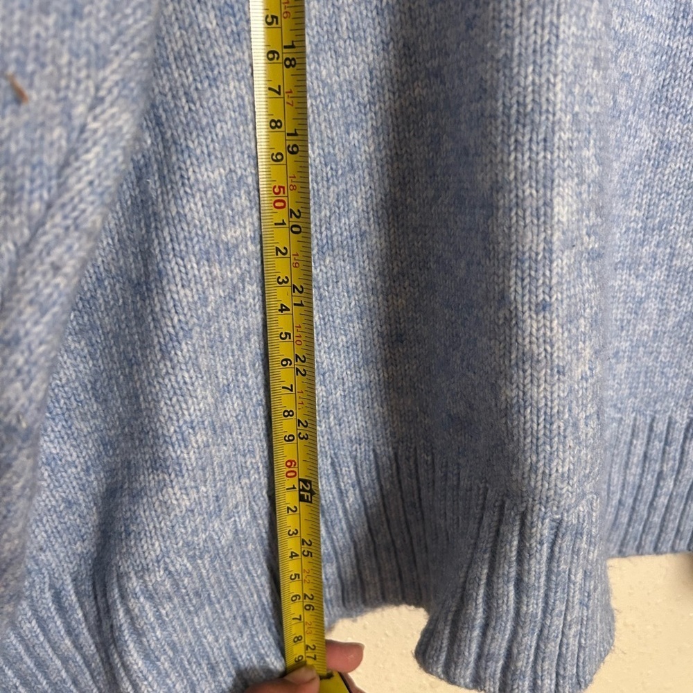 Ella Moss Blue V-Neck Relaxed Sweater - Picture 4 of 10